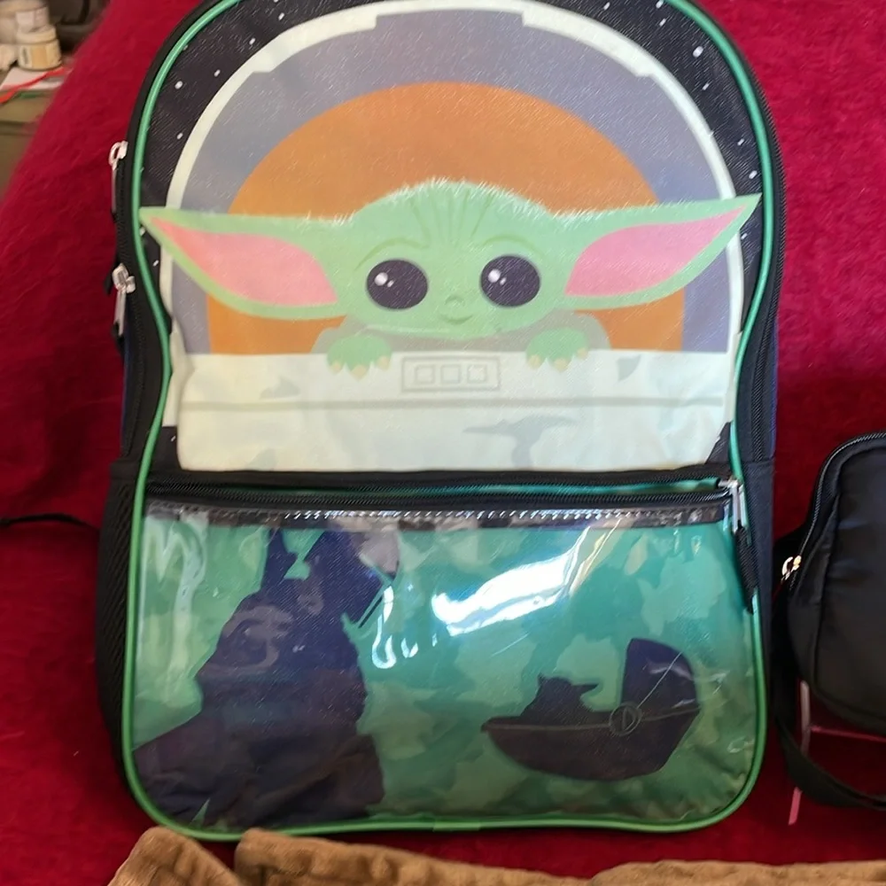 YODA BACKPACK, BELT BAG, and HOODED YODA BLANKET 3 Piece bundle